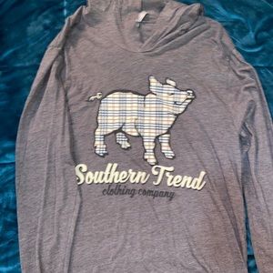 Hooded long sleeve shirt